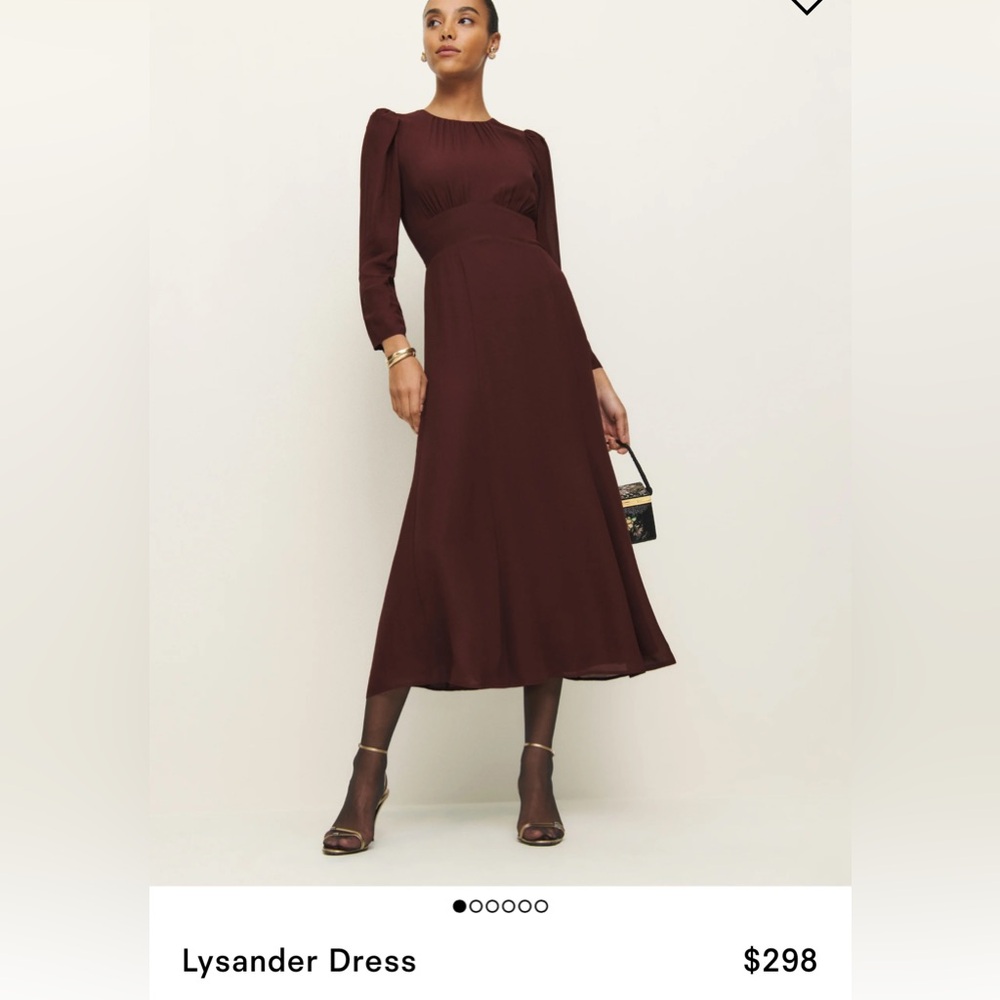 Elegant Burgundy Midi Dress